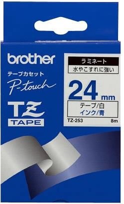 Zdjęcia - Papier Brother TZe-253 taśma, nadruk niebieski na białym tle, 24 mm, oryginalna 