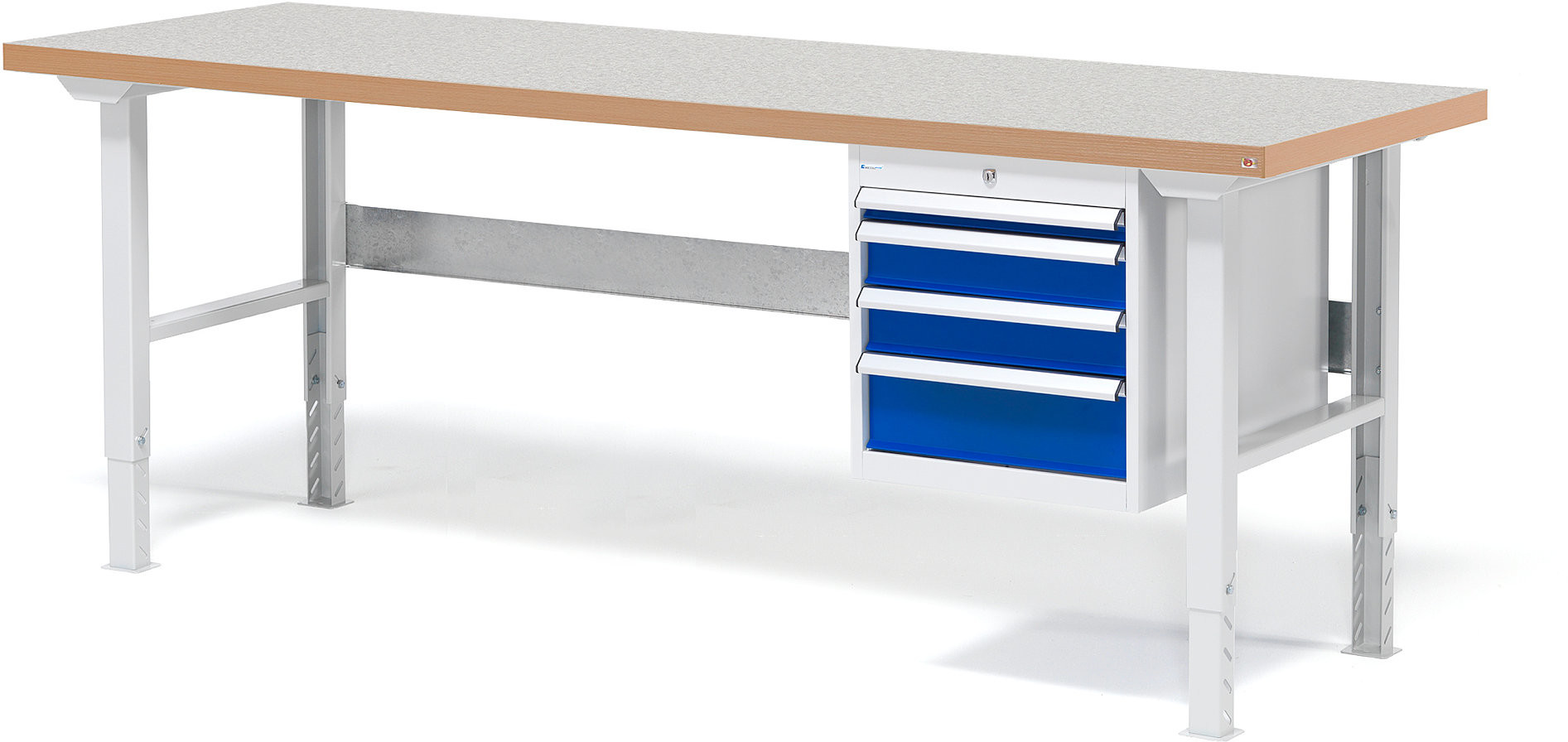 AJ Produkty Stół warsztatowy z blatem o powierzchni winylowej, 800x500x2000mm