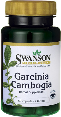 SWANSON USA Garcinia Cambogia ekstrakt 5:1 80mg 60 kaps.