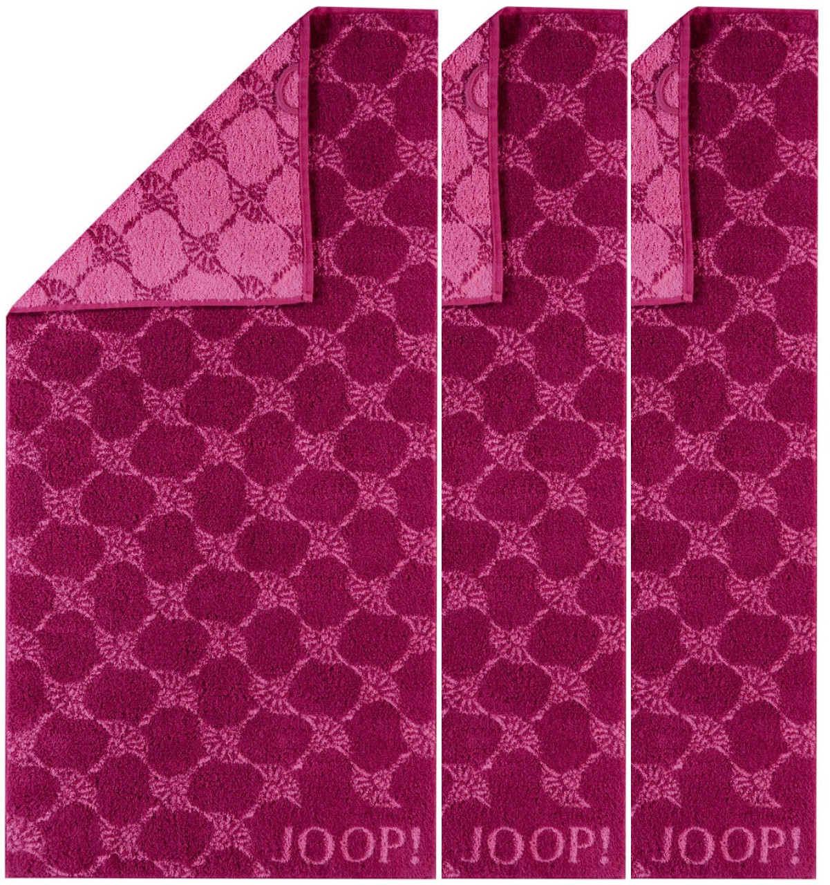 Joop! ręczniki 50x100 cm cornflower 3 szt różowy/fioletowy