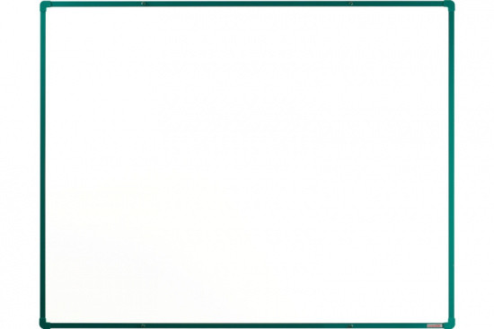 boardOK Biała ceremiczna tablica magnetyczna boardOK, 150 x 120 cm, zielona ramka 535087