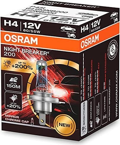 OSRAM Żarówka halogenowa h4 12v 60/55w p43t night breaker 200 1 szt. AMI-O-64193NB200