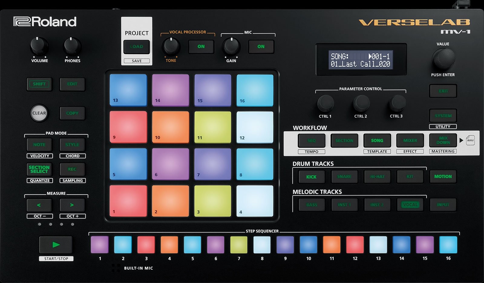 Roland MV-1 - SONG PRODUCTION STUDIO