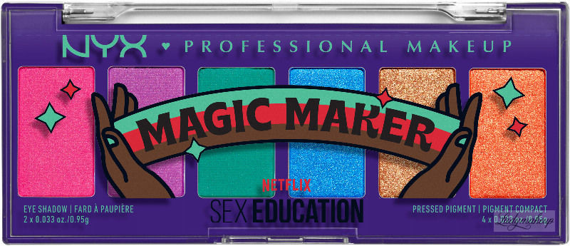 NYX professional makeup Professional Makeup - Sex Education - Magic Maker - Color Palette - EYE SHADOW & PRESSED PIGMENT - Paleta 6 cieni i pigmentów do powiek