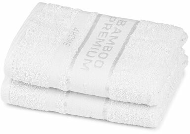 4Home Ręcznik Bamboo Premium biały, 30 x 50 cm, komplet 2 szt.