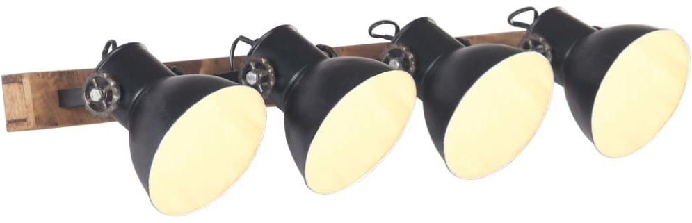 VidaXL Industrialna lampa ścienna, czarna, 90x25 cm, E27 320511  VidaXL