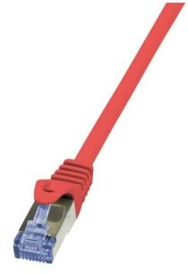 LogiLink Kabel sieciowy CQ3054S CAT 6A S/FTP AWG 26/7 RJ45 2 m Czerwony