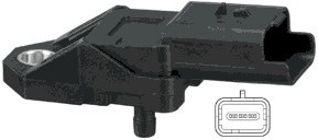 DELPHI Czujnik, ciśnienie w kolektorze dolotowym PS10180