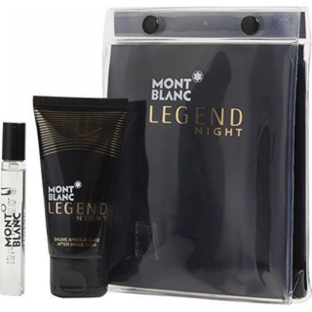 Mont Blanc Legend Night For Men zestaw 7,5ml woda perfumowana + 50ml balsam po goleniu
