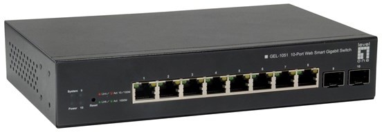 LevelOne GEP-1051 - switch - 10 ports - smart - rack-mountable