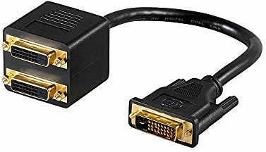 Wentronic Adapter DVI (wtyczka DVI na 2x gniazdo DVI, pozłacane styki) 4040849687402