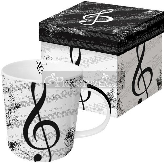 PORCELANOWY KUBEK - KLUCZ WIOLINOWY i NUTY - I Love Music 602612