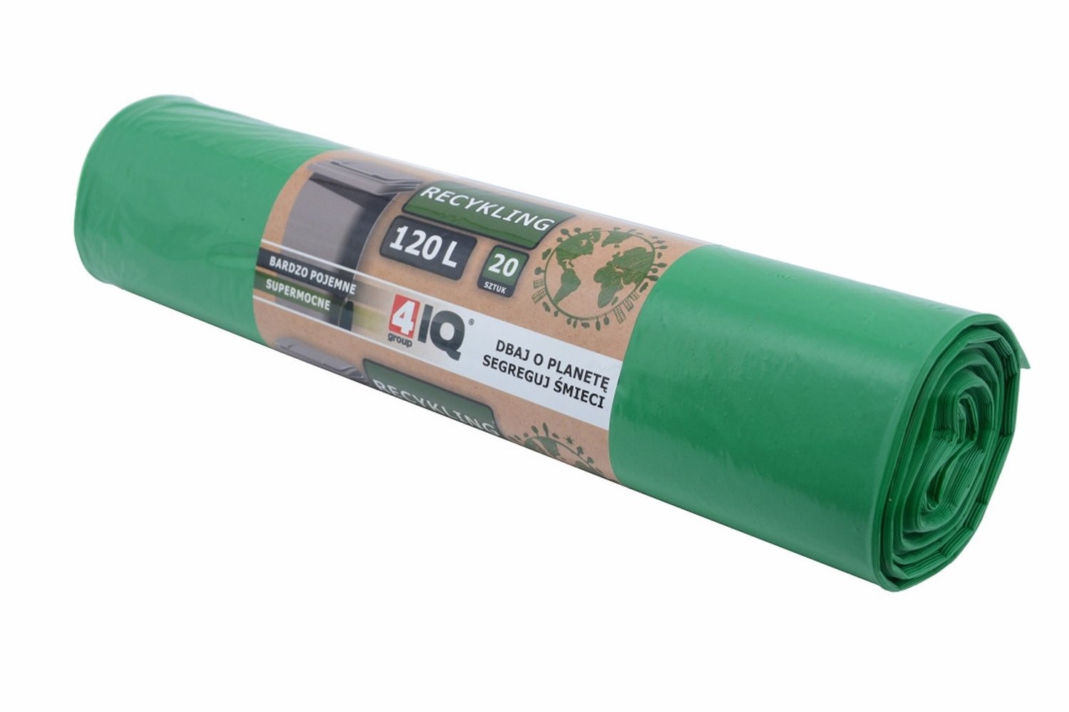 4IQgroup 4IQ Worki do recyclingu zielone 120 L 20 szt