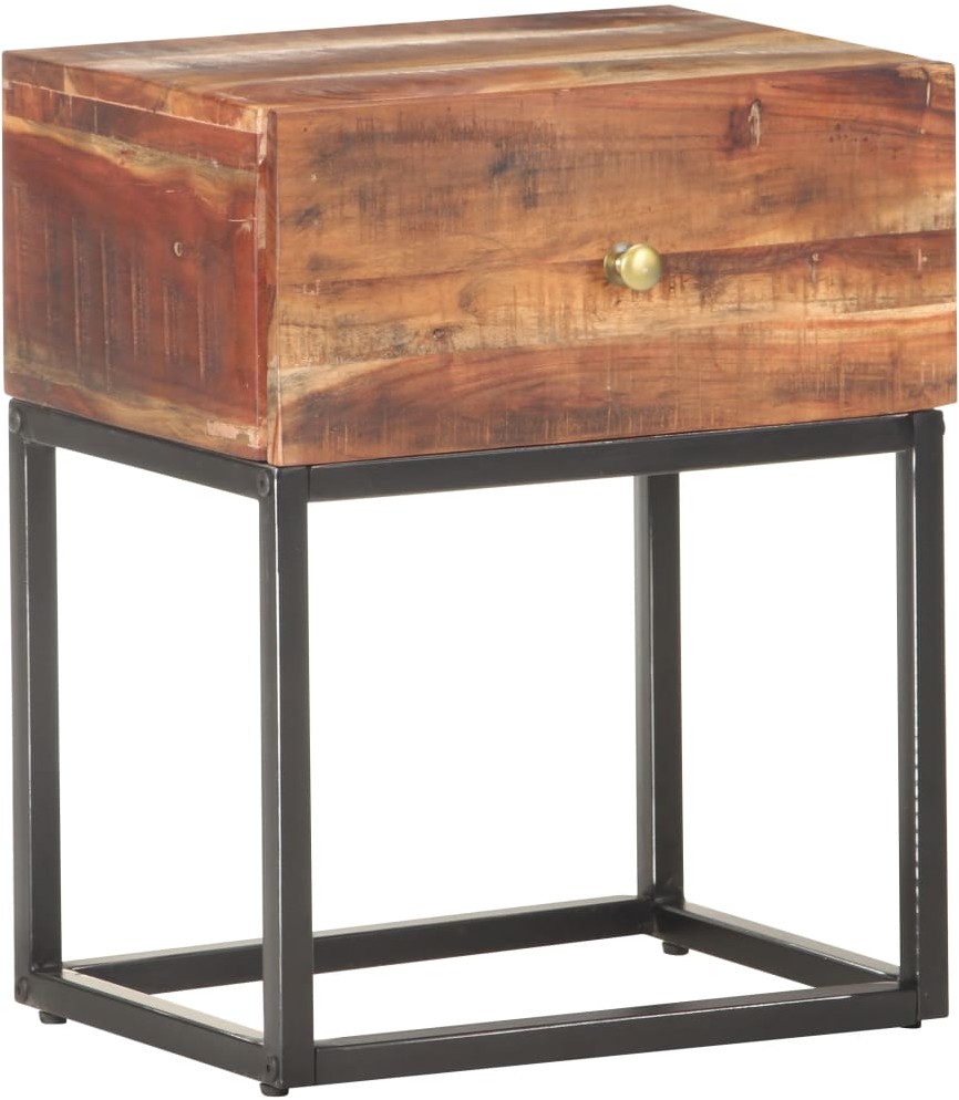 vidaXL Stolik nocny, 40x30x50 cm, surowe drewno akacjowe 320915