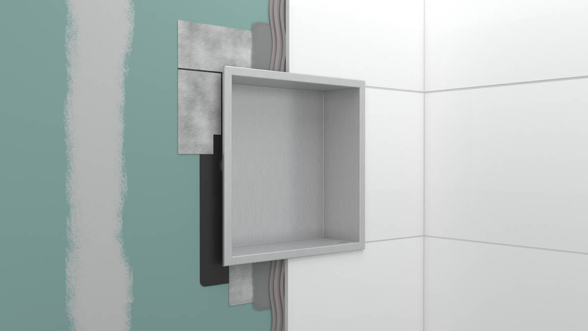 Hansgrohe XtraStoris Original Wnęka ścienna 30x30 cm czarny mat 56061670