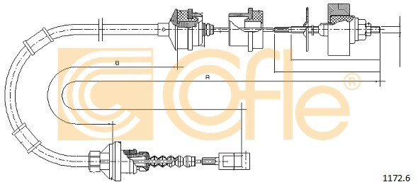 COFLE LINKA SPRZĘGŁA COFLE 1172.6 FIAT DUCATO 98 1.9D,1.9TD COFLE 1172.6