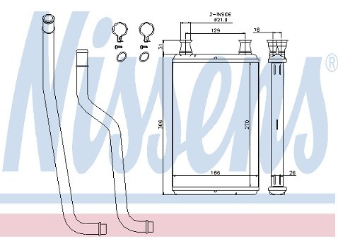 NISSENS Wymiennik ciepła, ogrzewanie wnętrza 70978
