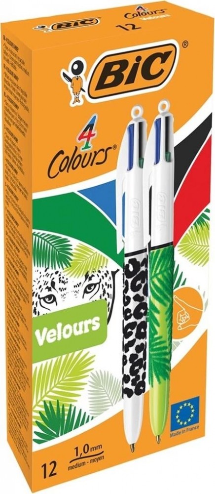 BIC Długopis automatyczny 4 kolory Colours Velour Bc pudełko A 12