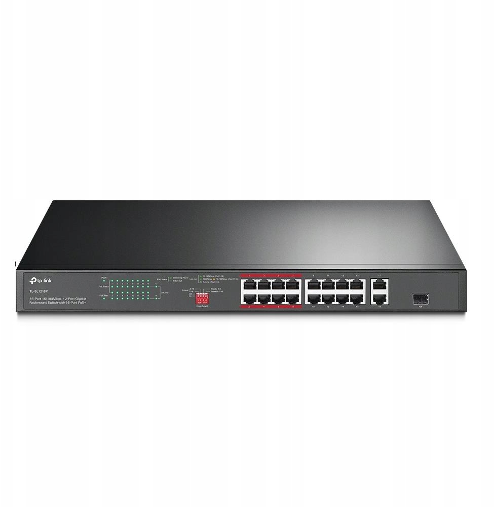 TP-LINK SL1218P switch 16xFE PoE+ 2xGb 1xSFP