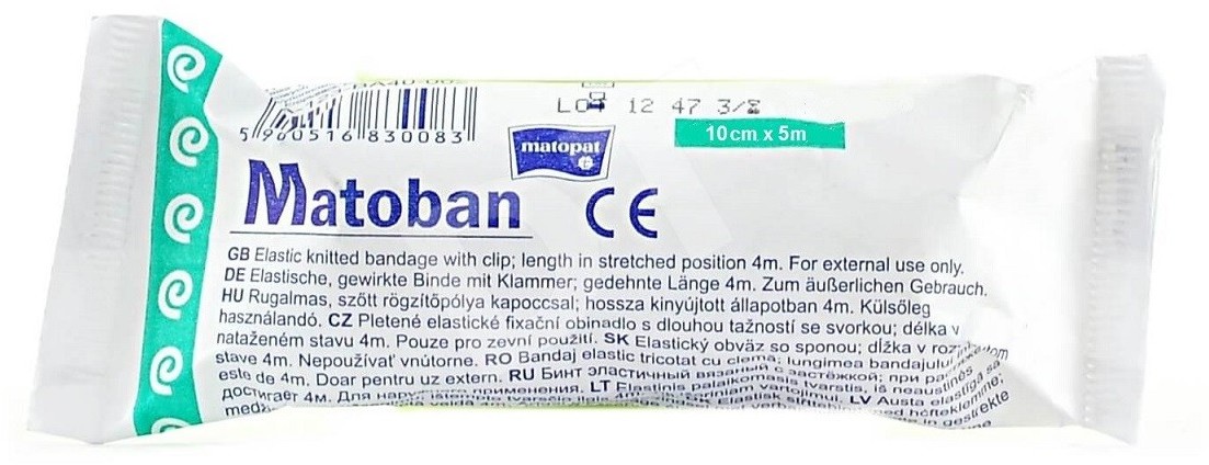 Matoban bandaż podtrzymujący z zapinką 10cm x 5m 1szt.
