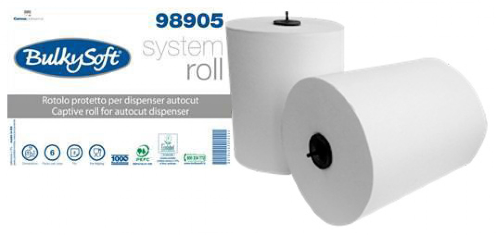 BULKYSOFT Bulkysoft System- 200 m. 2 warstwy Ręcznik w roli BULKYSOFT 98905