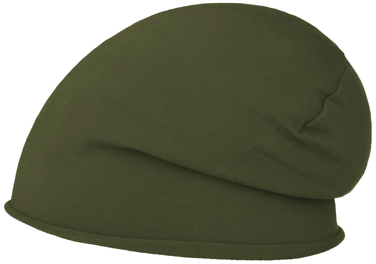 Czapka Dziecięca Basic Dżersej, oliwkowy, One Size