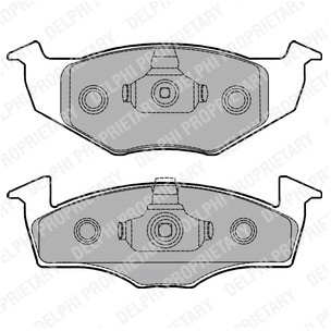 DELPHI Zestaw klocków hamulcowych, hamulce tarczowe LP1249