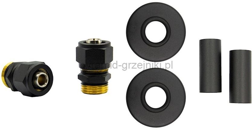 Vario Term Zestaw maskujący rozety+tuleje+złączki GZ1/2 Cu/Pex - czarny str. PEX - instalacja alu-pex ZMR1GZ1/2x1614