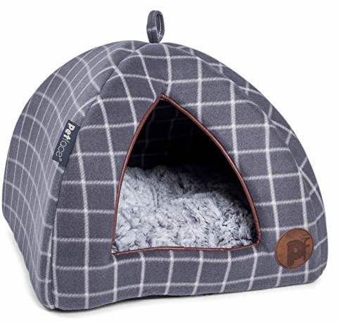 Petface petface szare koszyk w kształcie igloo z polaru z Karos