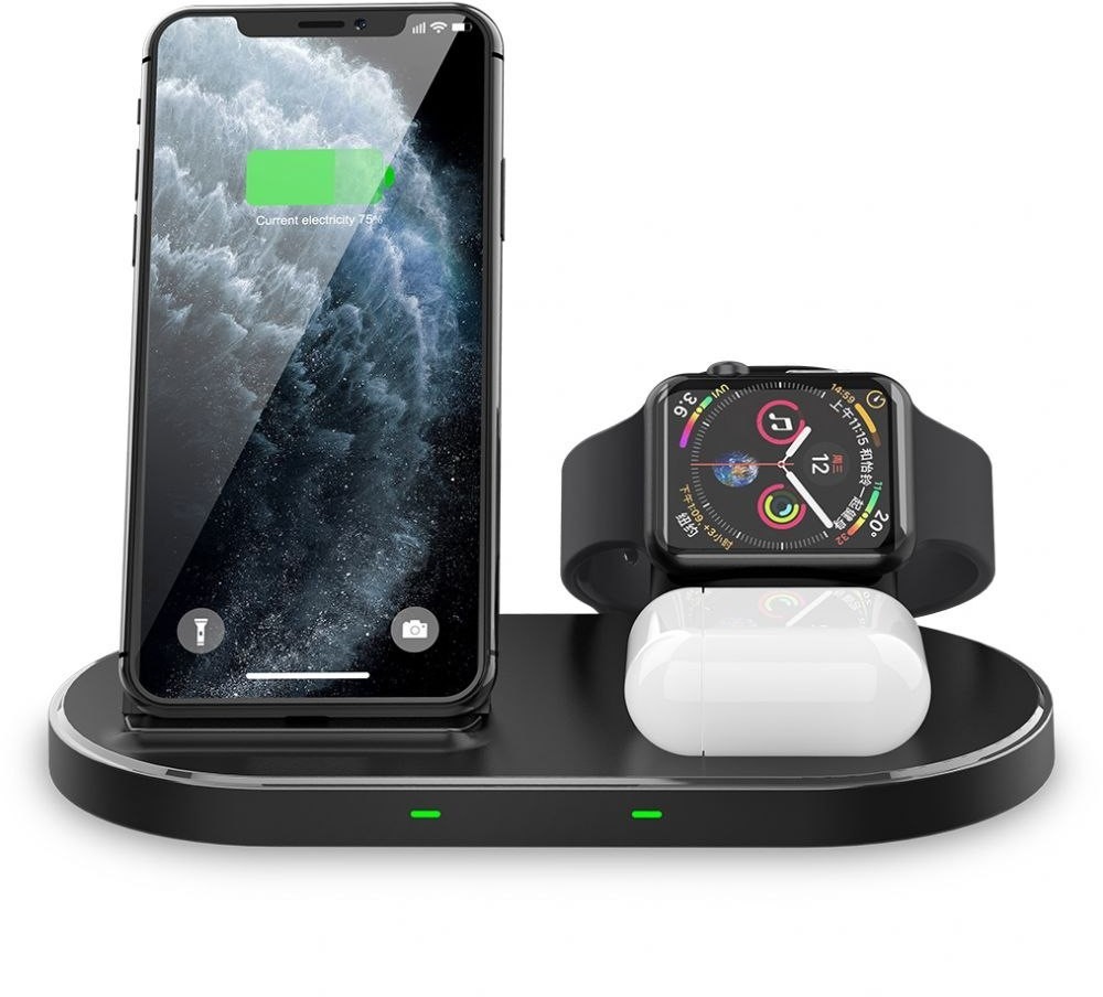 Apple Tech-Protect Ładowarka indukcyjna W55 do iPhone'a lub Androida, Airpodsa i Watch