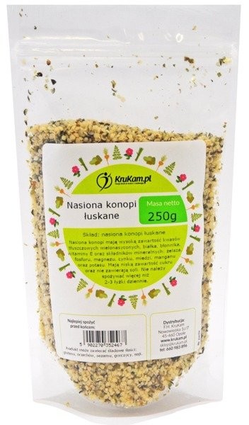 KruKam Nasiona konopi łuskane 250g