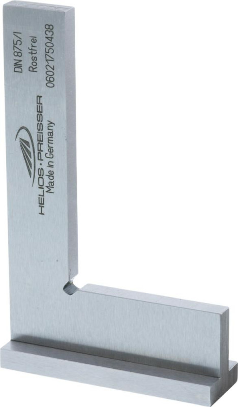 Helios Preisser PROFESJONALNY KĄTOWNIK ŚLUSARSKI ZE STOPKĄ DIN 875/0 INOX HELIOS PREISSER