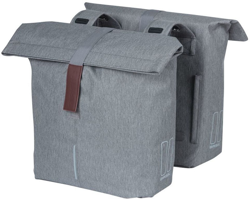 Basil City Double Pannier Bag 28-32l, grey melee 2021 Sakwy 18072