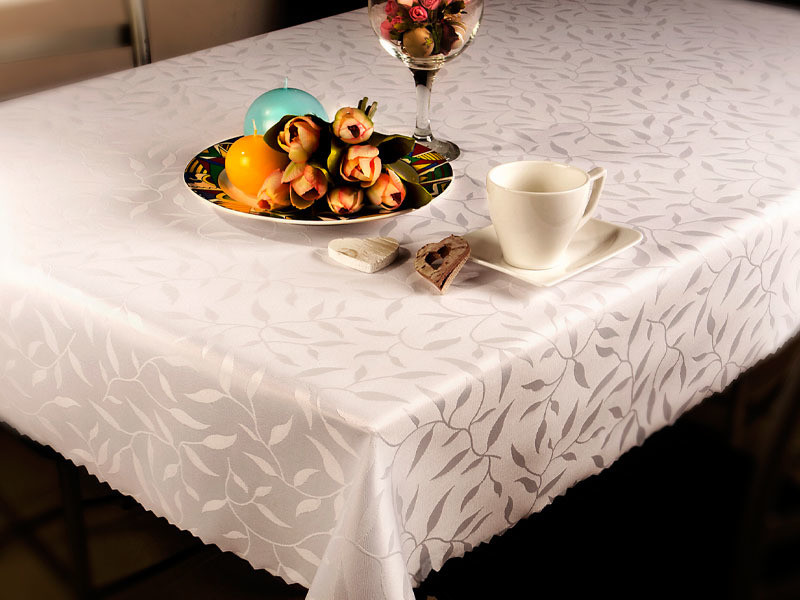 Euromat Obrus Plamoodporny 154 Biały Okrągły 00322/154WHITE
