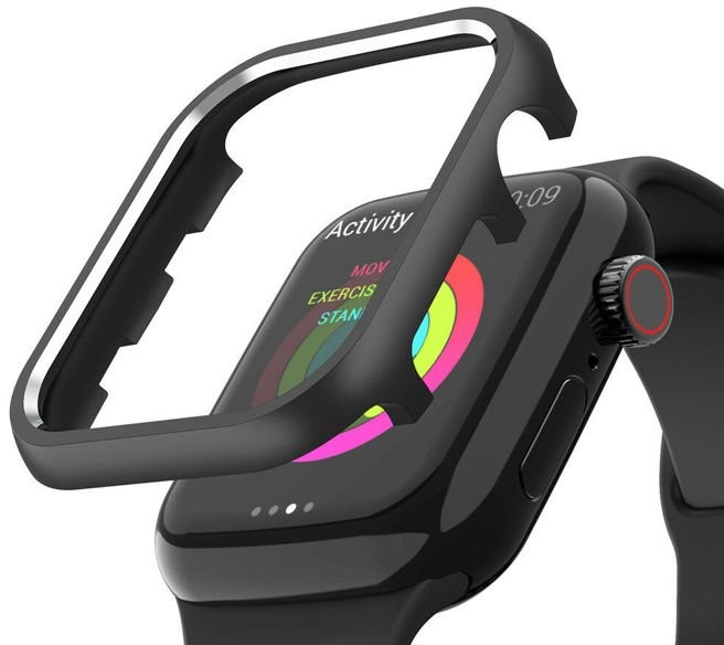 Alogy Etui nakładka do Apple Watch 4 42mm Black 7184X1