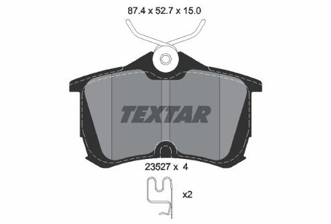 TEXTAR Zestaw klocków hamulcowych, hamulce tarczowe 2352701