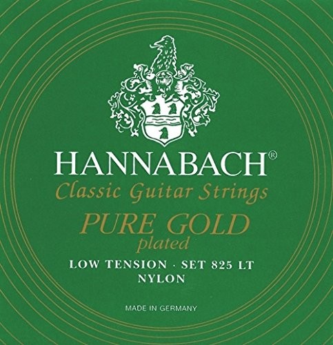 Hannabach 652648 Klassikgitarrensaiten Serie 825 Low Tension Spezialvergoldung - 3er Bass high 652648