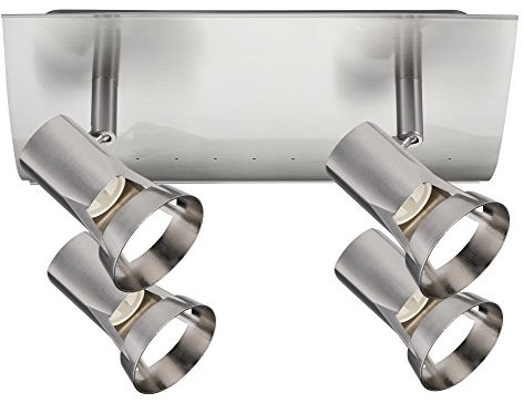 Paulmann 66701 Spotlight teja (Król ostrogotów) max 4 X 10 W GU10 nikiel satynowany 230 V metalowe 667.01 lampa sufitowa lampa LED reflektor lampa sufitowa 66701