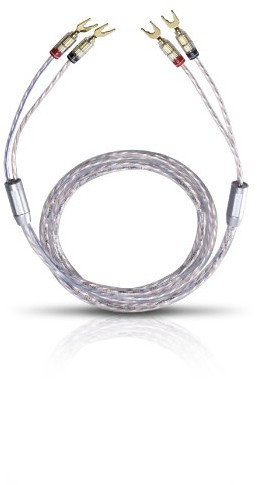 Oehlbach OEHLBACH Twin Mix Two wysokiej jakości przewód głośnikowy zestaw (posrebrzane Złącze 2 X 6,0 MM, buty z kablem) przezroczysta 3 m 4003635107331