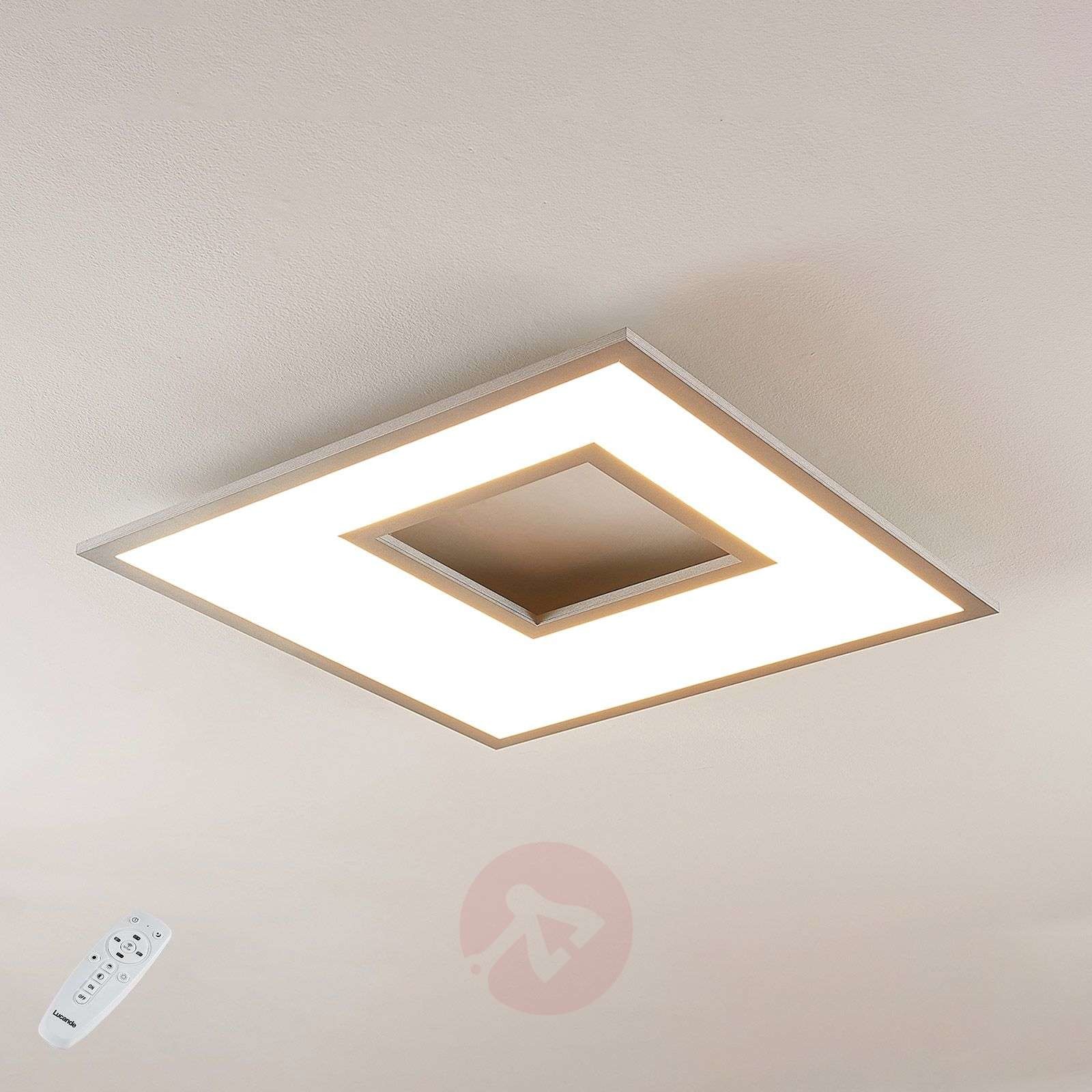 Lampenwelt com Lampa sufitowa LED Durun ściem. CCT kątowa 60 cm