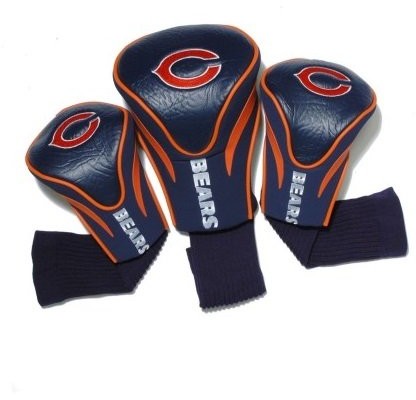 Team Golf Team Golf NFL Chicago Bears Contour Golf Club Headcovers (3 Count), Numbered 1, 3, X, Fits Oversized Drivers, Utility, Rescue & Fairway Clubs, Velour Lined for Extra Club Protection 1001245