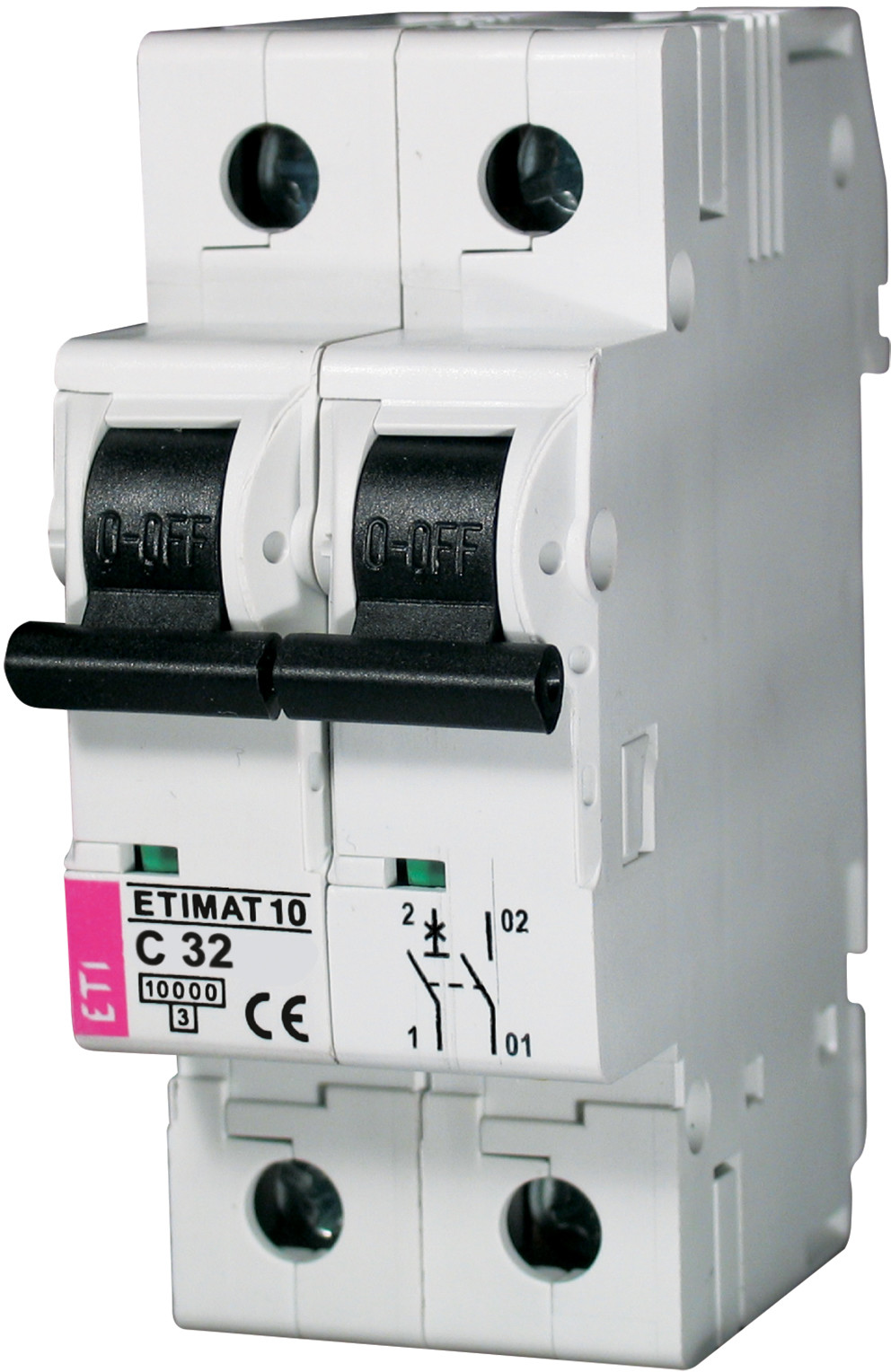 ETI Wyłącznik-nadprądowy-ETIMAT-10-1P+N-C-32A-10kA 2132719