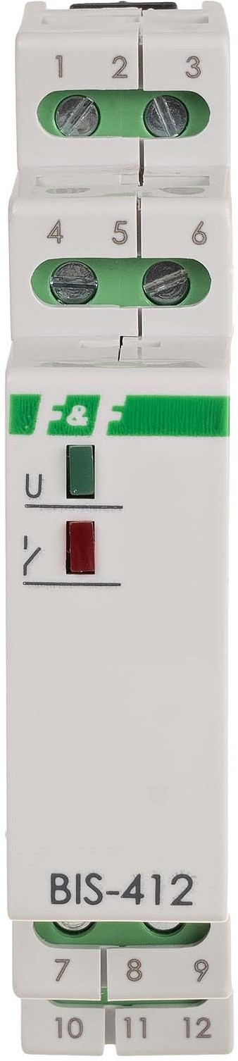 F&F Przekaźnik-bistabilny-grupowy-z-pamięcią-na-szynę-DIN-230V-z-przekaźnikiem-inrush-160A-20ms-BIS-412Mi BIS-412Mi