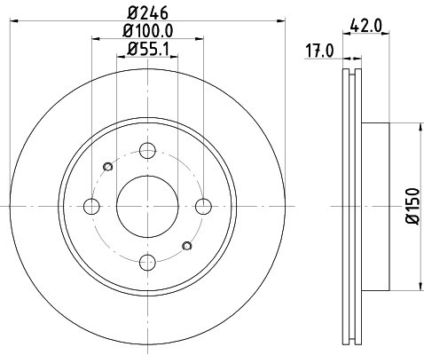 HELLA PAGID Tarcza hamulcowa PAGID 8DD355114-421