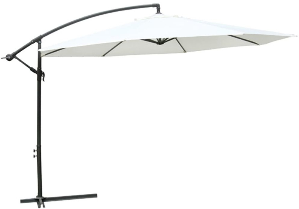 vidaXL Parasol ogrodowy, 350cm, biały vidaXL