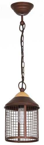 Luminex Lampa wisząca Simon Round 9361 lampa sufitowa 1x60W E27 brązowa