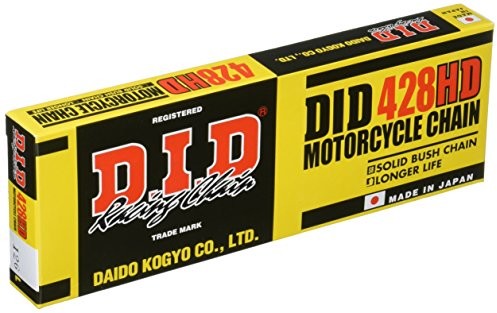 D.I.D Łańcuch DID 428 HD, 126 ogniw (standard), otwarta z zamkiem Clip 428HDX126RB
