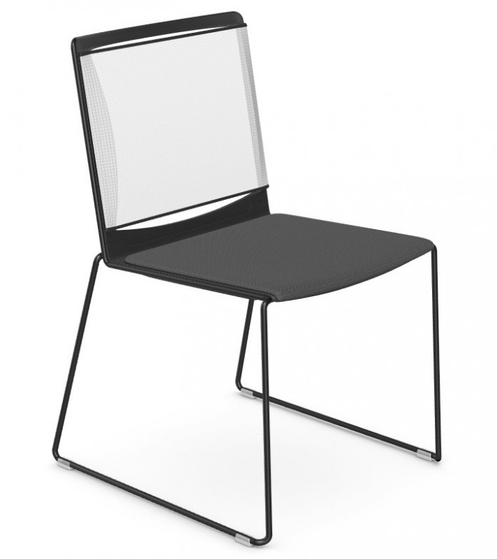 Intarseating Krzesło na płozie SMESH czarne KB-SMESH-MT-101-01