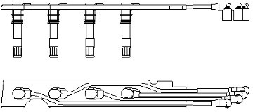 BREMI Zestaw przewodów zapłonowych BREMI 968G100