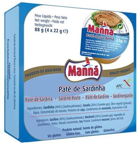 Mann$487 Portugalska pasta z sardynek 4x22g Manná 674-uniw